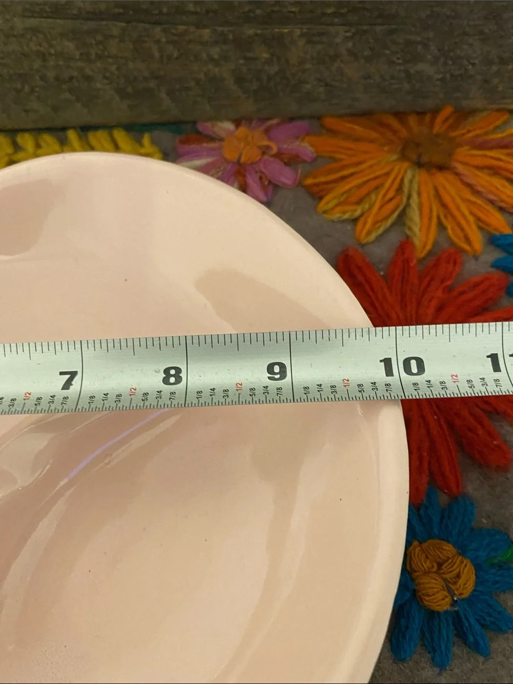 Pink Ceramic Double ashtray.  No cracks.
